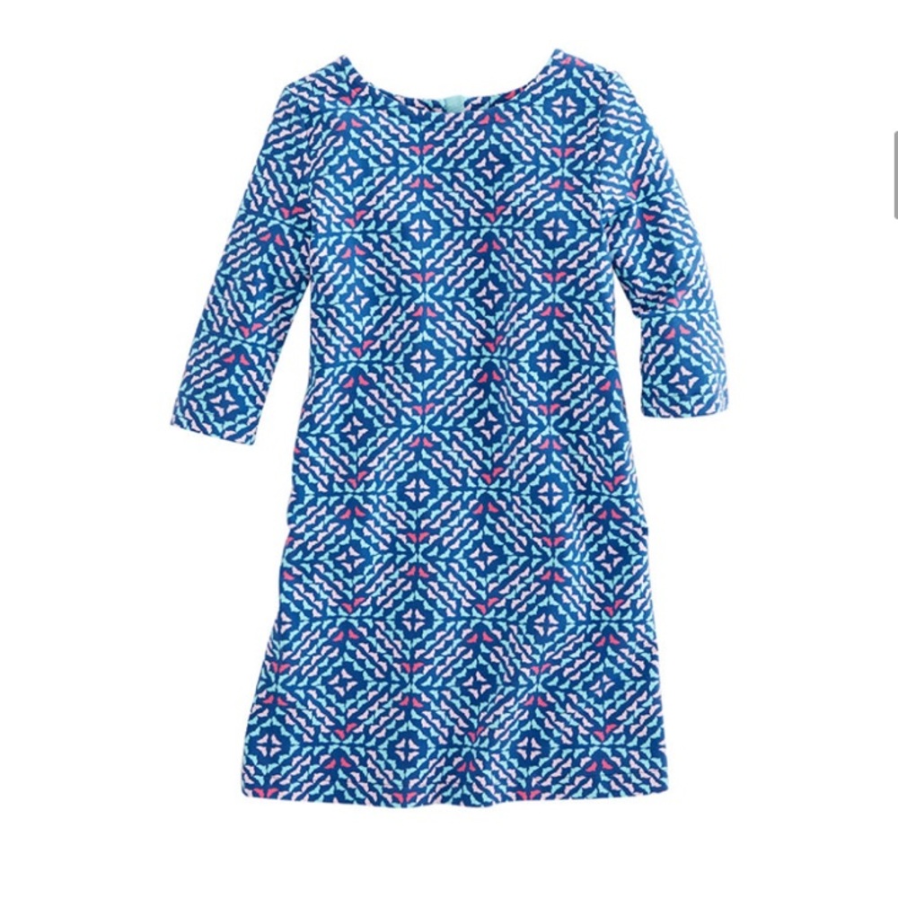 Vineyard Vines Girls Whale Tail Square Knit Dress (Lg - 14)